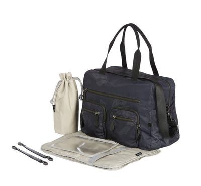 OIOI Carry All Black Protea Nappy Bag