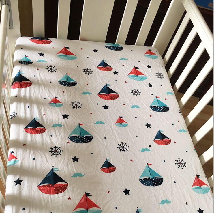 Sailing in the Sea Cot Sheet