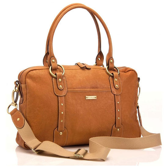 Storksak Elizabeth Leather Changing Bag | Available in Black & Tan ...